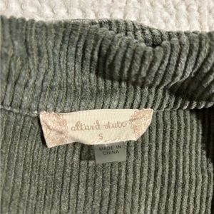 Altar’d State Brienne Corduroy Shacket in Olive Green Size Small